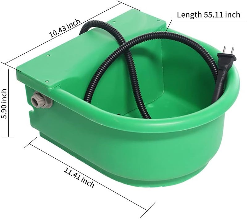 MODUODUO Automatic Heated Dog Bowl 1.3gal 100W Outdoor Thermal Water Dispenser Built-in Thermostat for Pet Livestock Cattle Sheep and Horse in Winter - Image 3